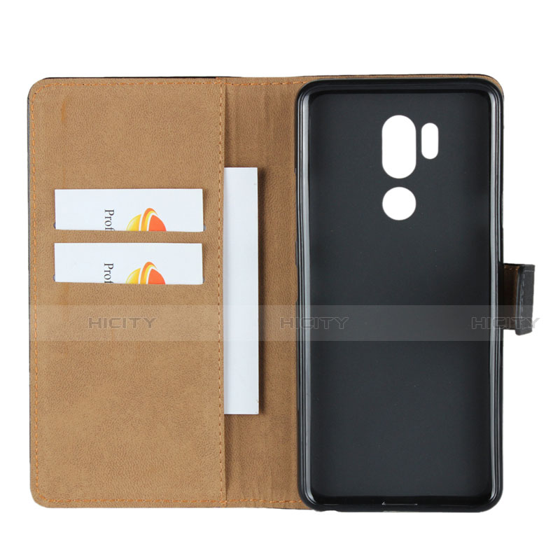 Coque Clapet Portefeuille Livre Cuir pour LG G7 Noir Plus