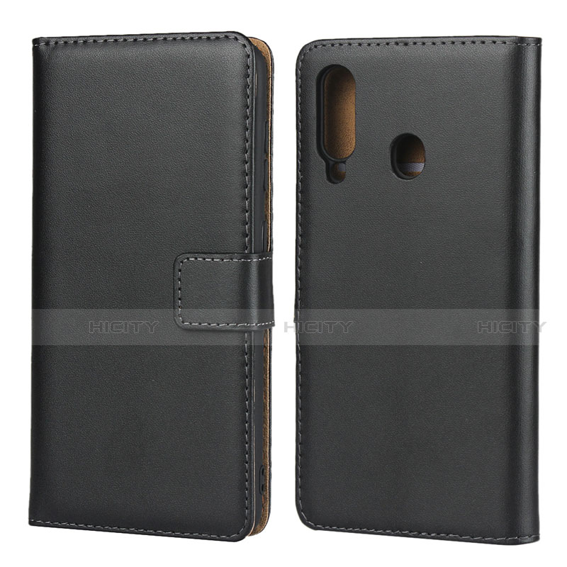 Coque Clapet Portefeuille Livre Cuir pour Samsung Galaxy A60 Noir Plus