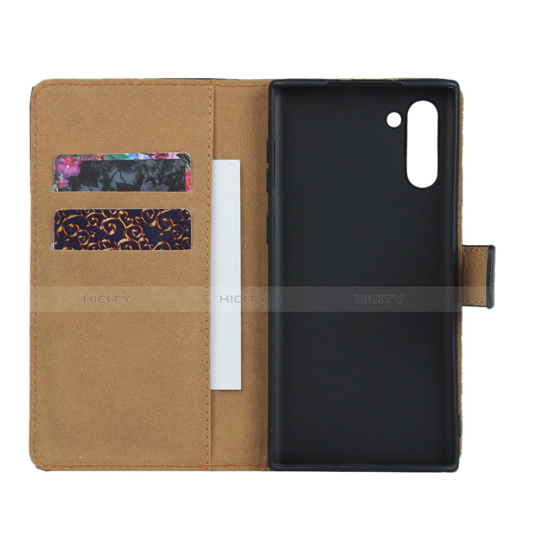 Coque Clapet Portefeuille Livre Cuir pour Samsung Galaxy Note 10 Noir Plus