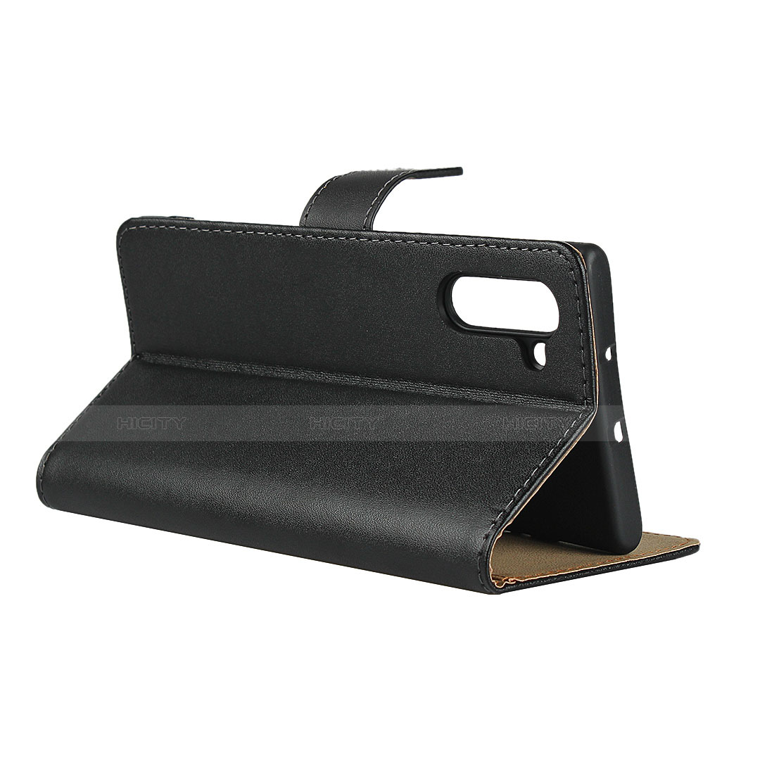 Coque Clapet Portefeuille Livre Cuir pour Samsung Galaxy Note 10 Noir Plus