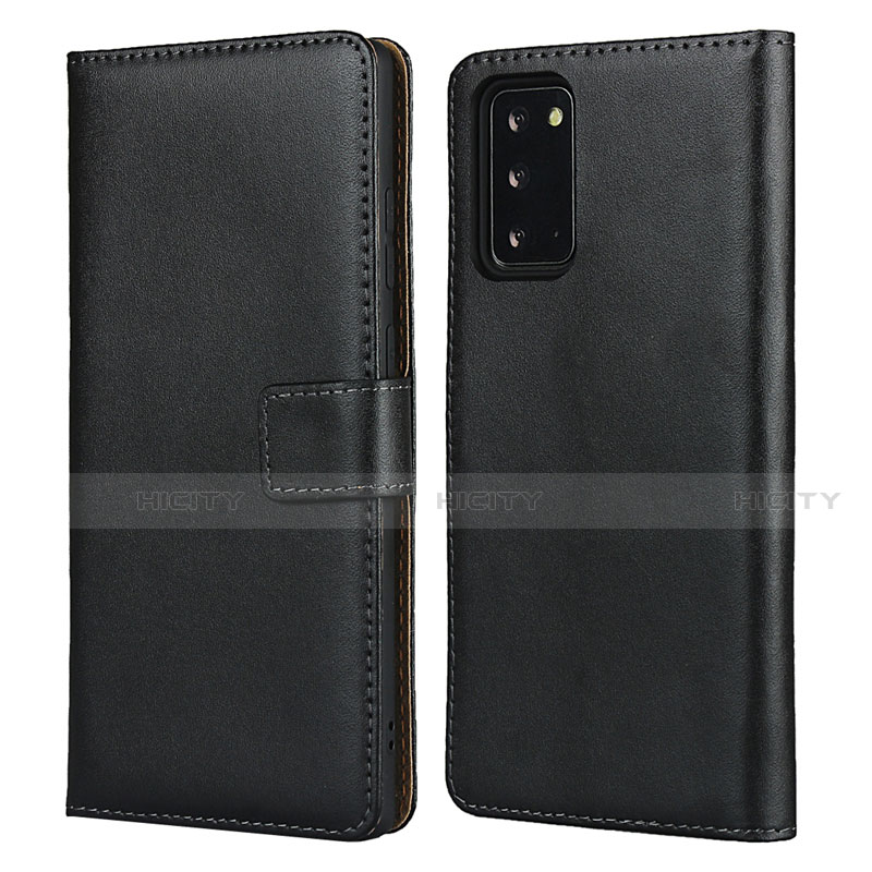 Coque Clapet Portefeuille Livre Cuir pour Samsung Galaxy Note 20 5G Noir Plus