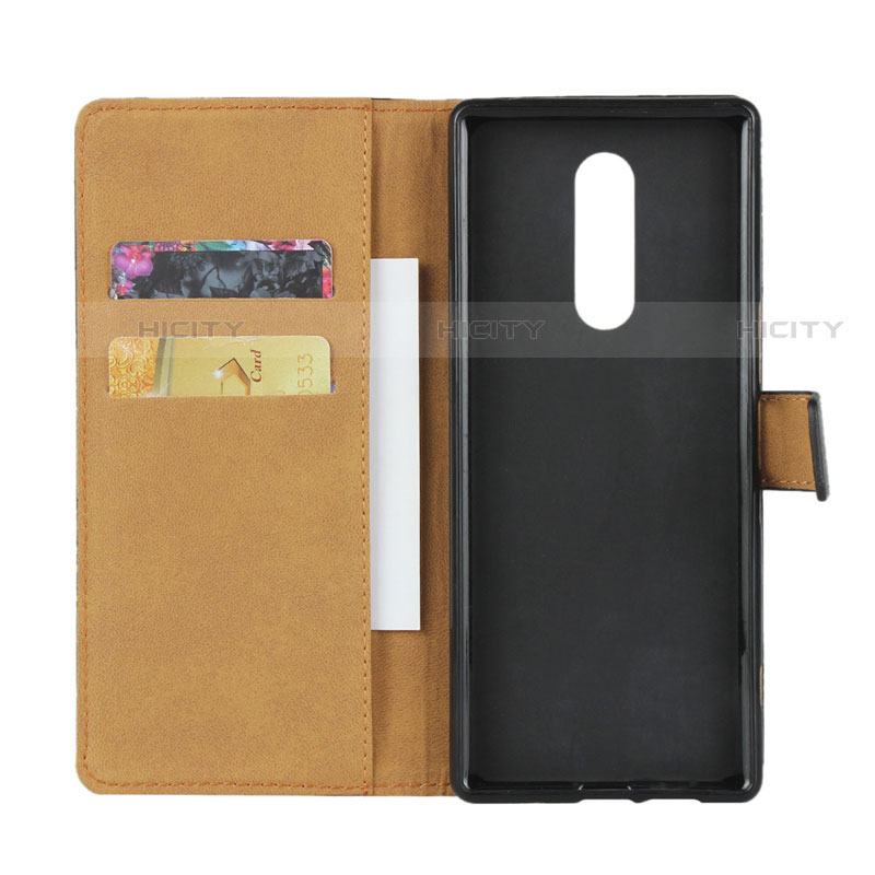 Coque Clapet Portefeuille Livre Cuir pour Sony Xperia 1 Noir Plus