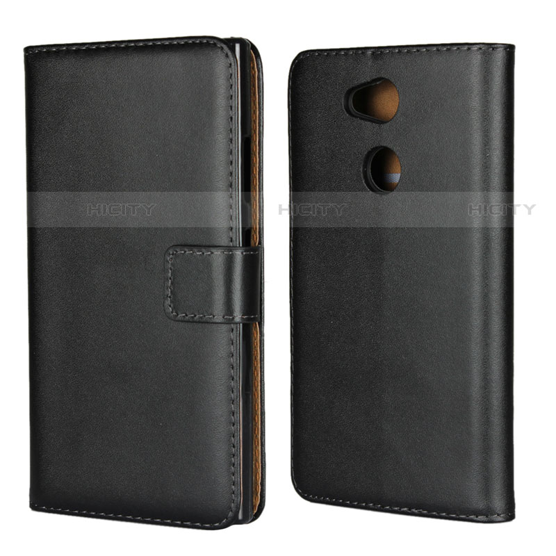 Coque Clapet Portefeuille Livre Cuir pour Sony Xperia L2 Noir Plus