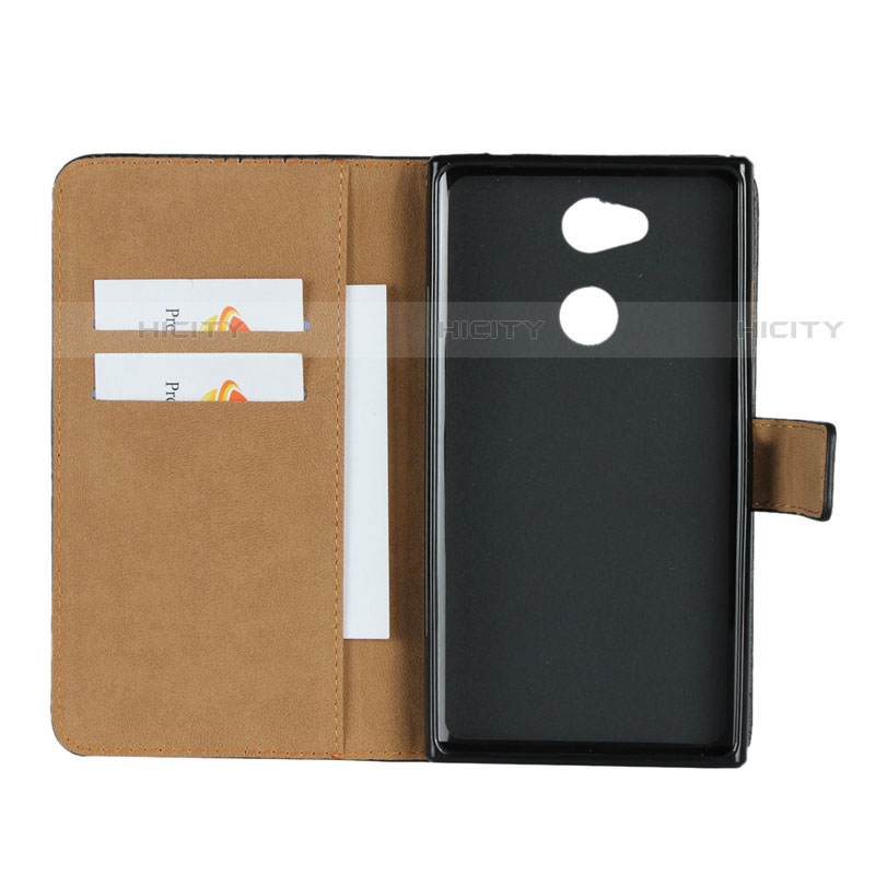 Coque Clapet Portefeuille Livre Cuir pour Sony Xperia L2 Noir Plus