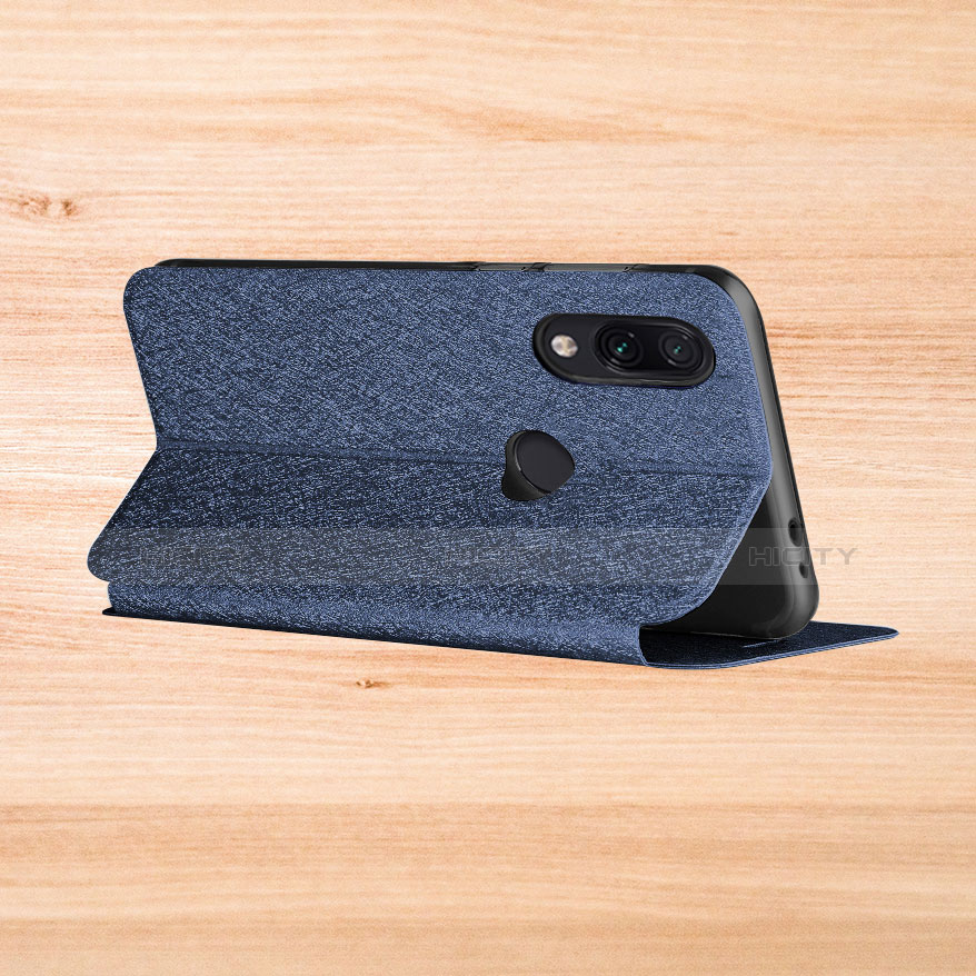 Coque Clapet Portefeuille Livre Cuir pour Xiaomi Redmi Note 7 Pro Bleu Plus