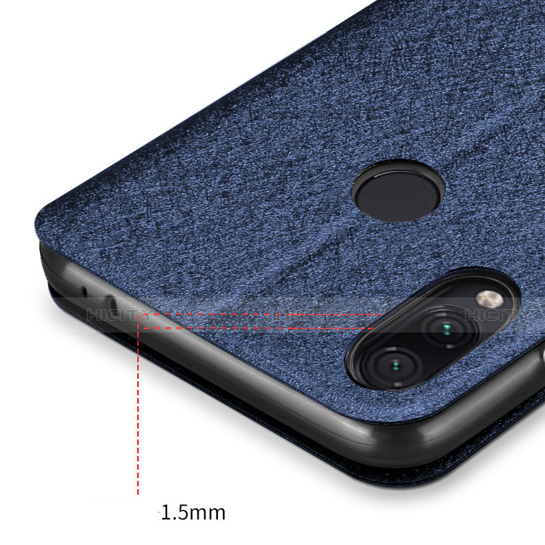 Coque Clapet Portefeuille Livre Cuir pour Xiaomi Redmi Note 7 Pro Bleu Plus