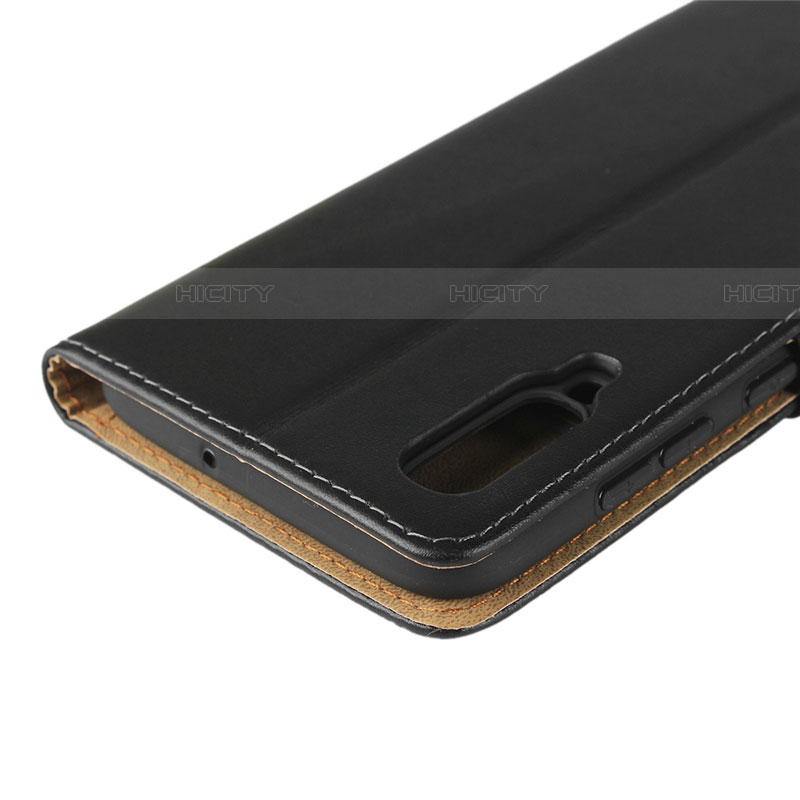 Coque Clapet Portefeuille Livre Cuir S01 pour Samsung Galaxy A90 5G Noir Plus