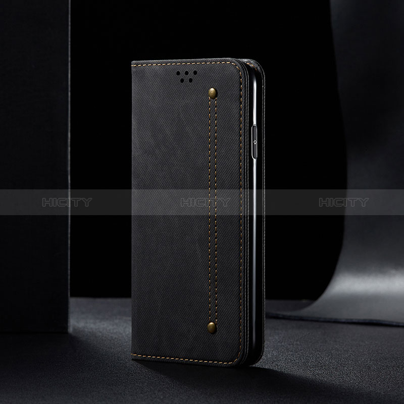 Coque Clapet Portefeuille Livre Tissu B01S pour Samsung Galaxy A04s Plus