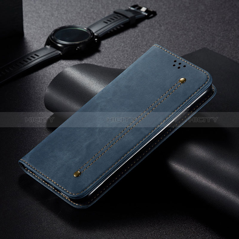 Coque Clapet Portefeuille Livre Tissu B01S pour Samsung Galaxy A20s Plus