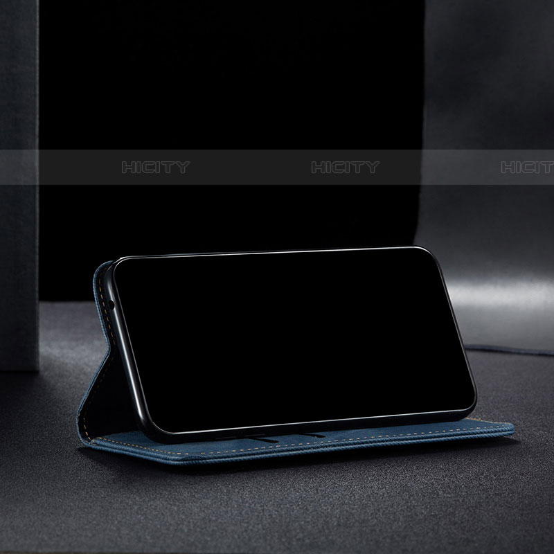 Coque Clapet Portefeuille Livre Tissu B01S pour Samsung Galaxy A52 4G Plus