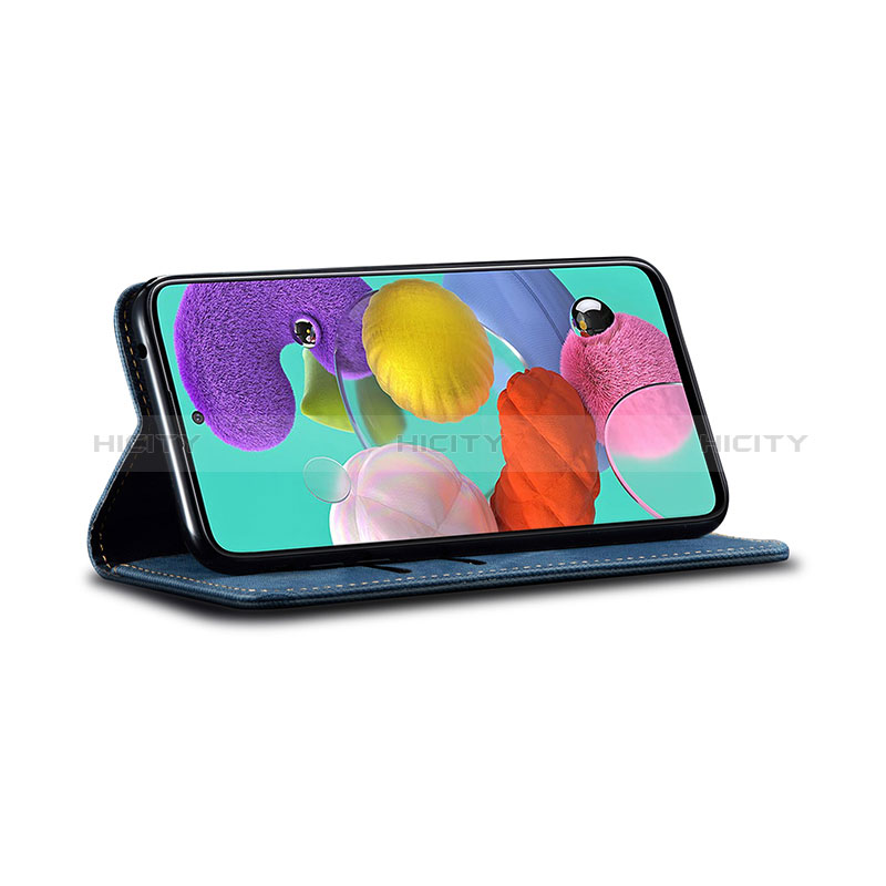 Coque Clapet Portefeuille Livre Tissu B01S pour Samsung Galaxy A71 5G Plus
