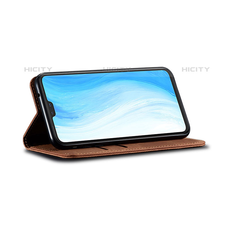 Coque Clapet Portefeuille Livre Tissu B01S pour Vivo V20 (2021) Plus