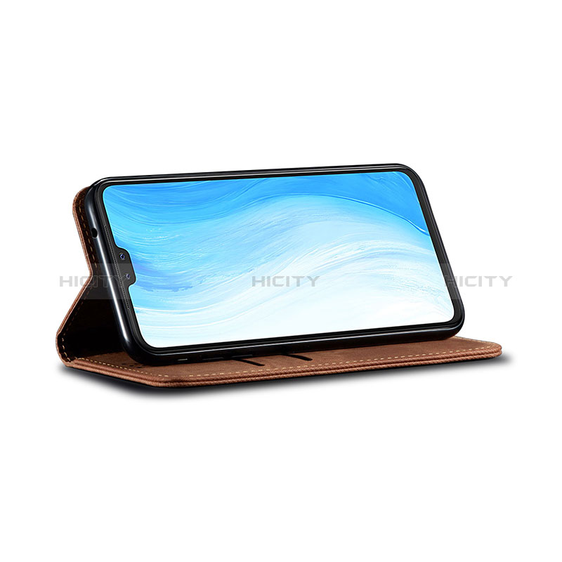 Coque Clapet Portefeuille Livre Tissu B01S pour Vivo V20 Plus