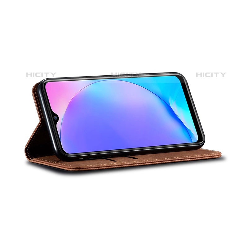 Coque Clapet Portefeuille Livre Tissu B01S pour Vivo Y12 Plus