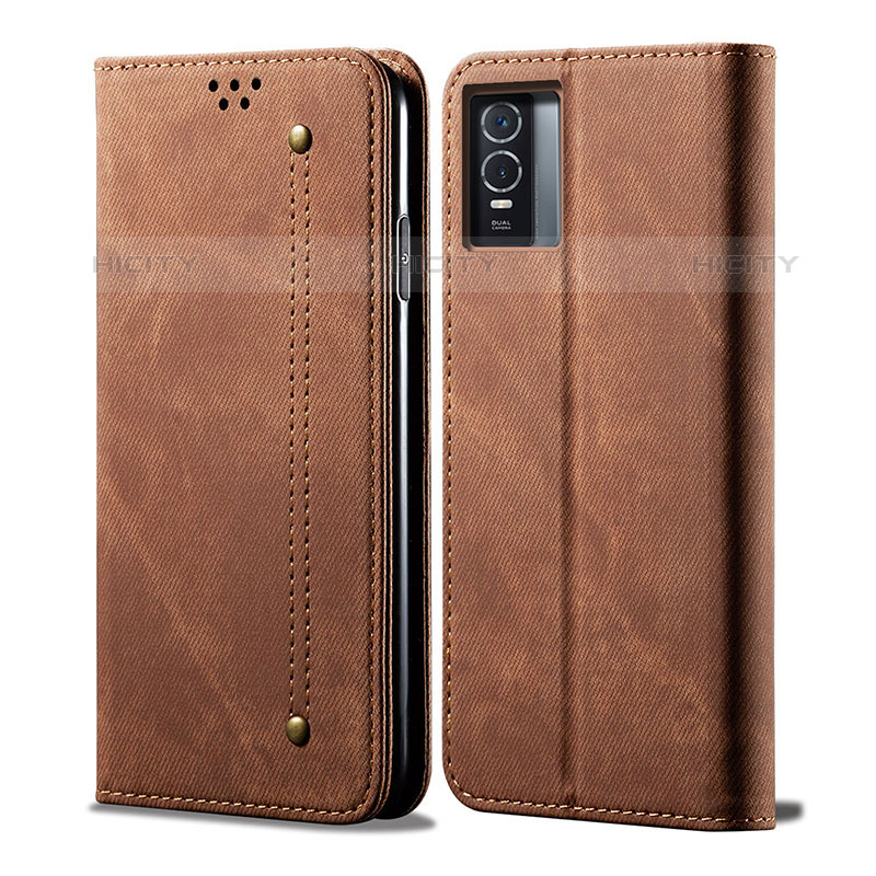 Coque Clapet Portefeuille Livre Tissu B01S pour Vivo Y74s 5G Plus