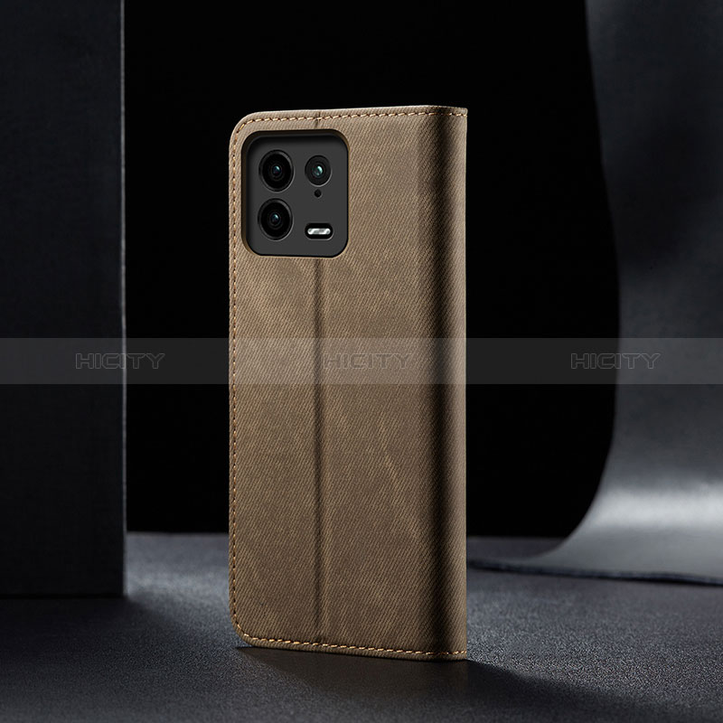 Coque Clapet Portefeuille Livre Tissu B01S pour Xiaomi Mi 13 5G Plus