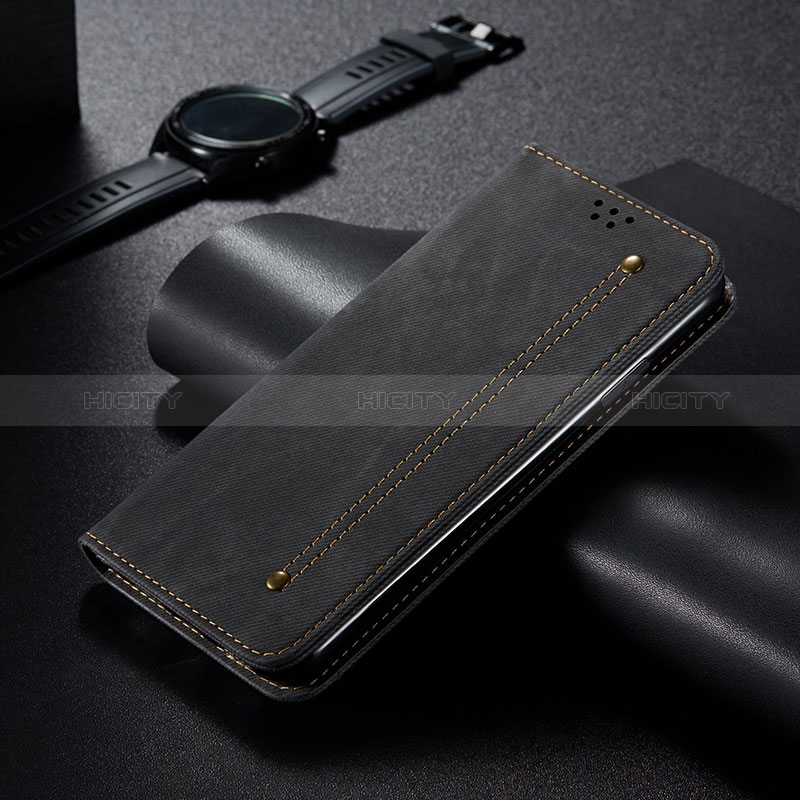 Coque Clapet Portefeuille Livre Tissu B01S pour Xiaomi Mi 13 Ultra 5G Noir Plus