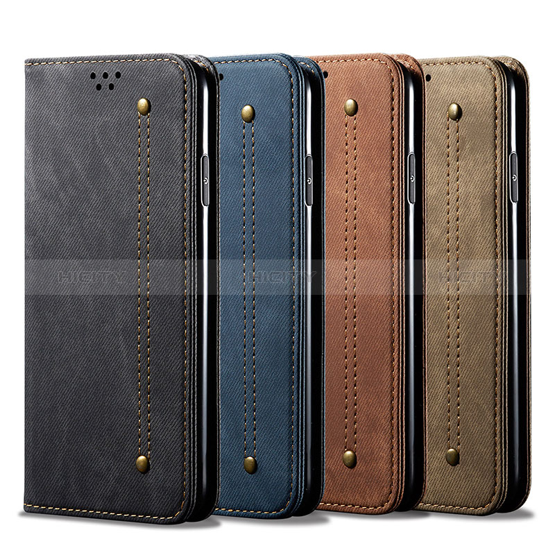 Coque Clapet Portefeuille Livre Tissu B01S pour Xiaomi Mi Note 10 Lite Plus