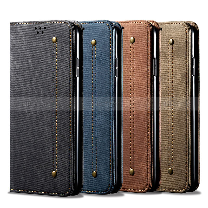 Coque Clapet Portefeuille Livre Tissu B01S pour Xiaomi Redmi 10X 4G Plus