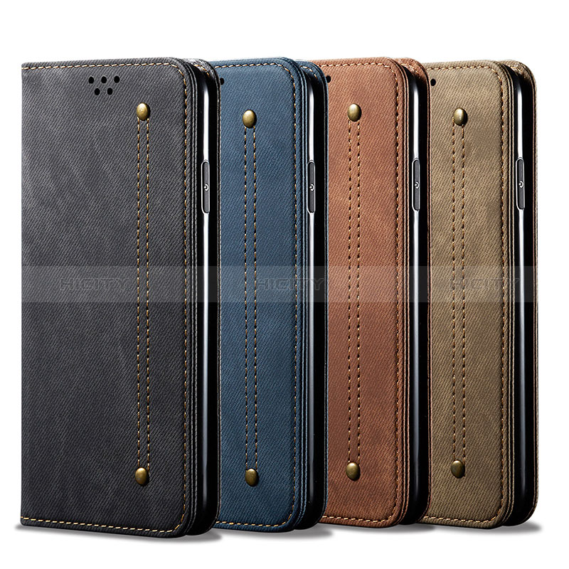 Coque Clapet Portefeuille Livre Tissu B01S pour Xiaomi Redmi 9A Plus