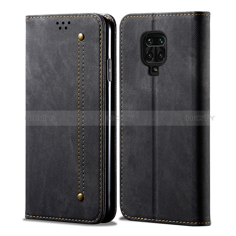 Coque Clapet Portefeuille Livre Tissu B01S pour Xiaomi Redmi Note 9S Plus