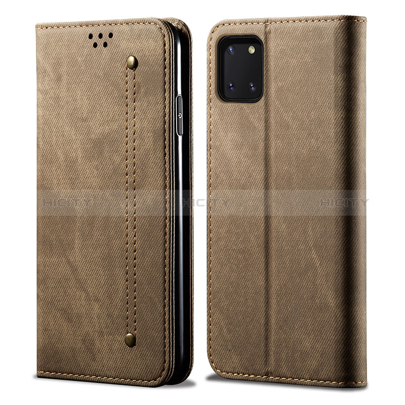 Coque Clapet Portefeuille Livre Tissu B02S pour Samsung Galaxy A81 Plus