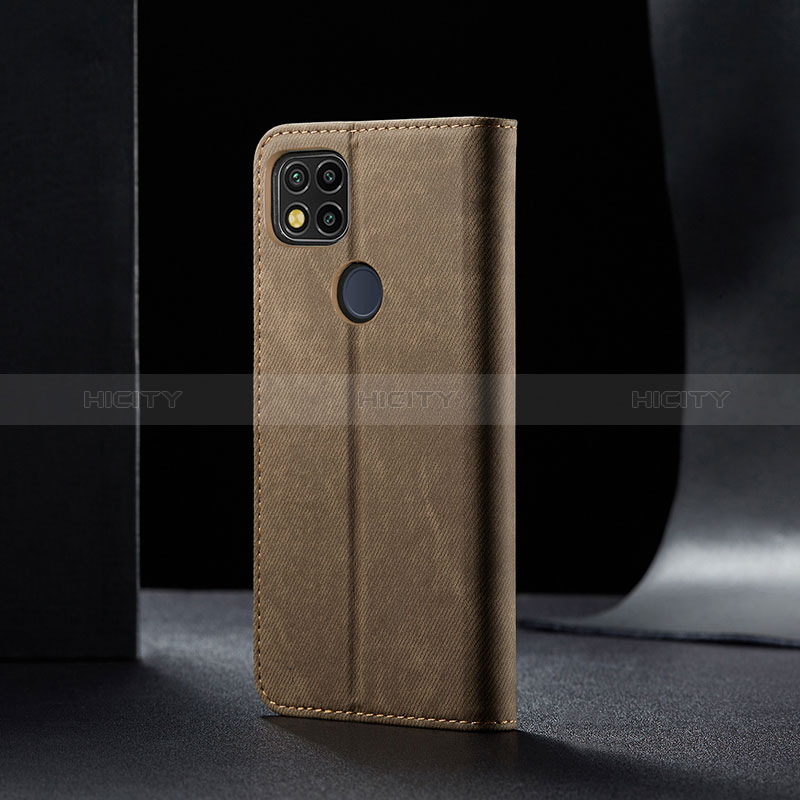 Coque Clapet Portefeuille Livre Tissu B02S pour Xiaomi Redmi 9 Activ Plus