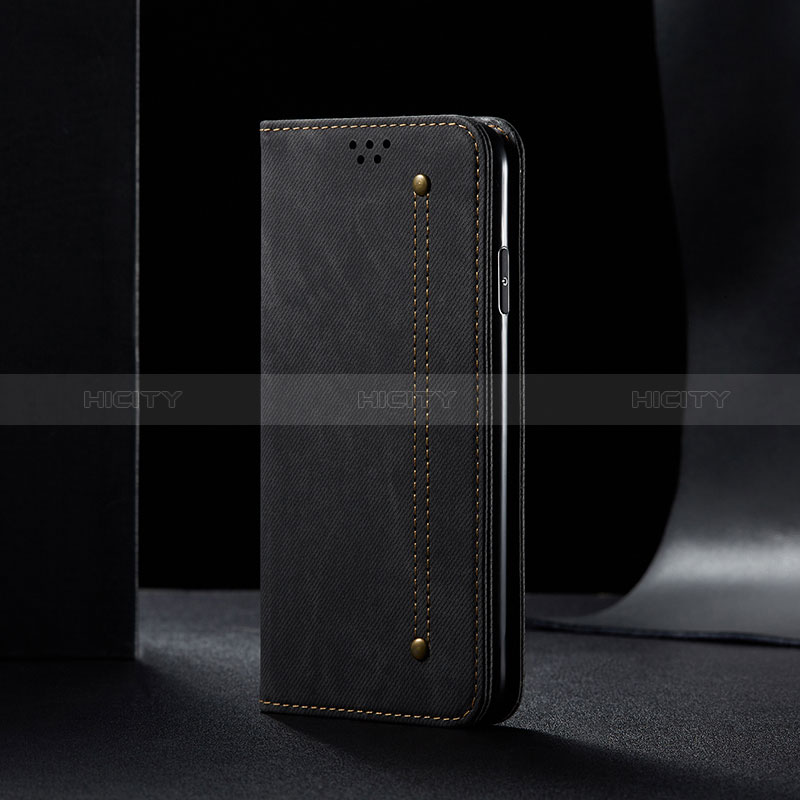 Coque Clapet Portefeuille Livre Tissu B02S pour Xiaomi Redmi 9C Plus
