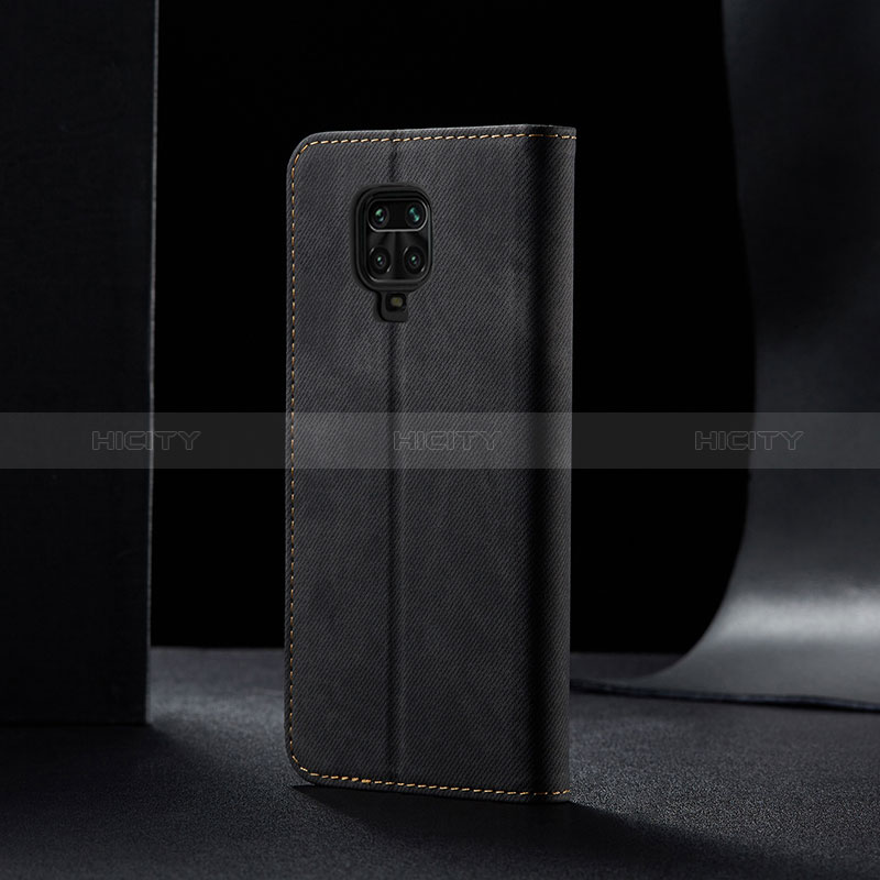 Coque Clapet Portefeuille Livre Tissu B02S pour Xiaomi Redmi Note 9 Pro Plus