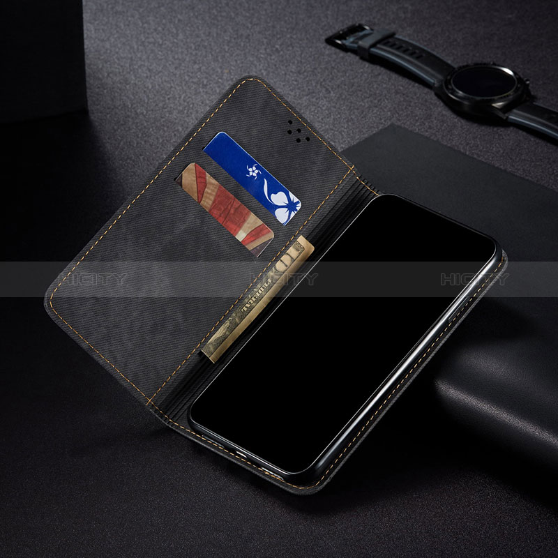 Coque Clapet Portefeuille Livre Tissu B02S pour Xiaomi Redmi Note 9S Plus