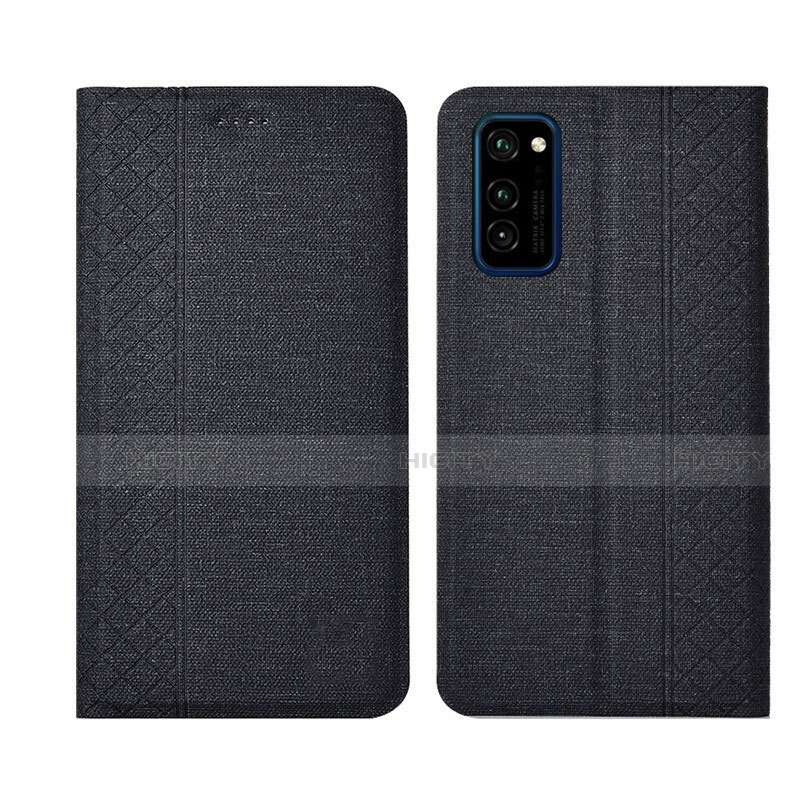 Coque Clapet Portefeuille Livre Tissu H01 pour Huawei Honor V30 Pro 5G Plus