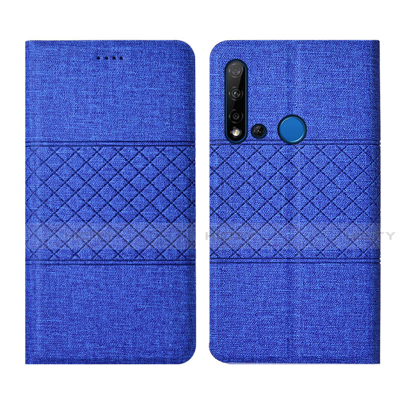 Coque Clapet Portefeuille Livre Tissu H01 pour Huawei P20 Lite (2019) Plus