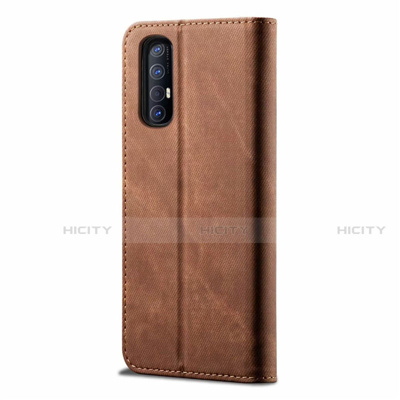 Coque Clapet Portefeuille Livre Tissu H01 pour Oppo Find X2 Neo Plus