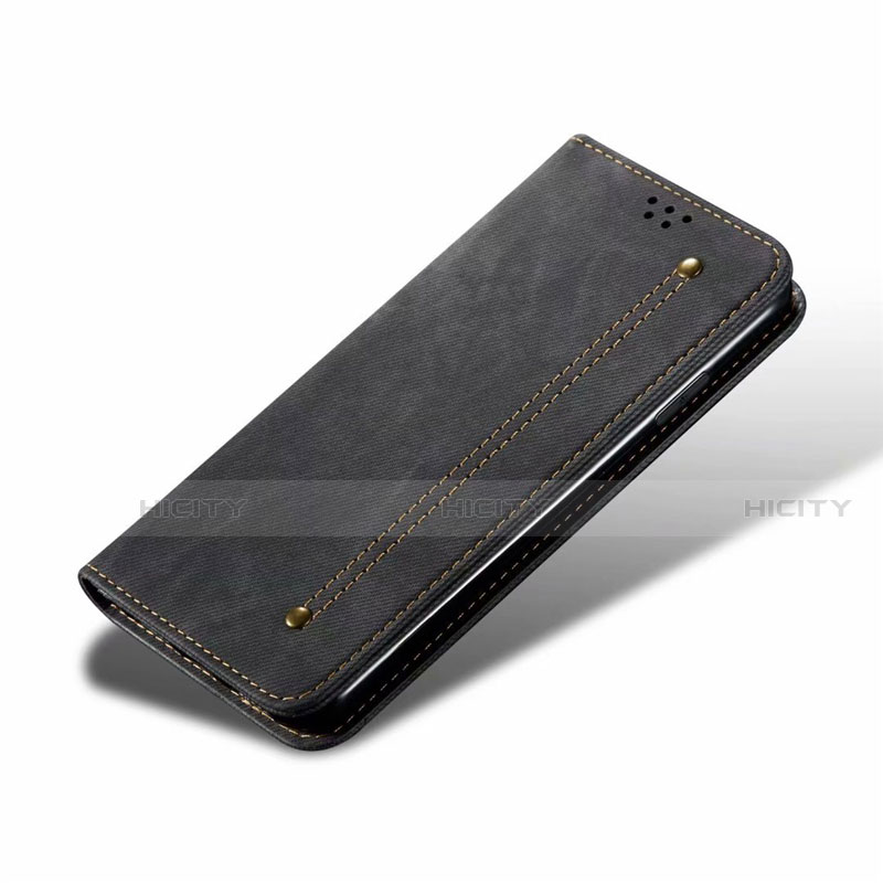 Coque Clapet Portefeuille Livre Tissu H01 pour Oppo Find X2 Plus