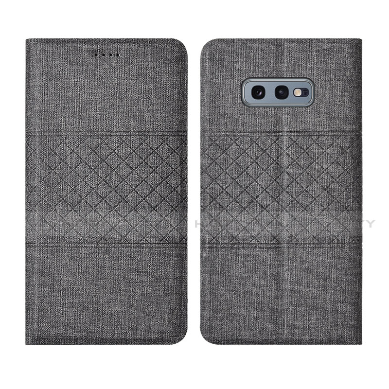 Coque Clapet Portefeuille Livre Tissu H01 pour Samsung Galaxy S10e Plus