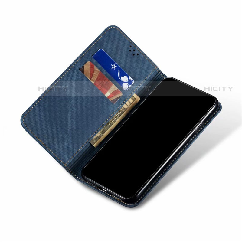 Coque Clapet Portefeuille Livre Tissu H01 pour Xiaomi Redmi 9A Plus