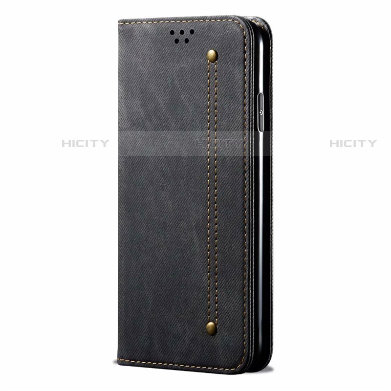 Coque Clapet Portefeuille Livre Tissu H01 pour Xiaomi Redmi 9A Plus