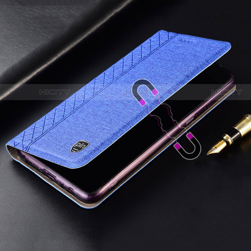 Coque Clapet Portefeuille Livre Tissu H12P pour Motorola Moto G32 Plus