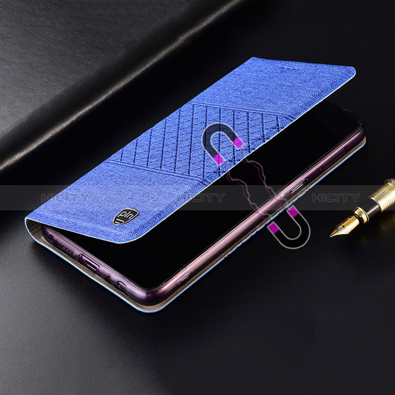 Coque Clapet Portefeuille Livre Tissu H12P pour Oppo A54 5G Plus