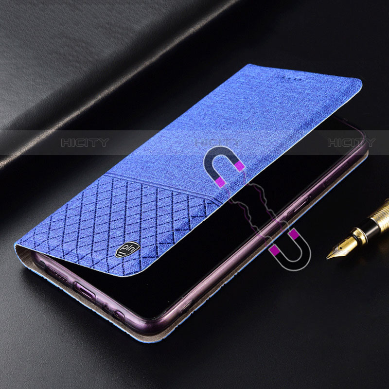 Coque Clapet Portefeuille Livre Tissu H12P pour Samsung Galaxy S21 Plus 5G Plus