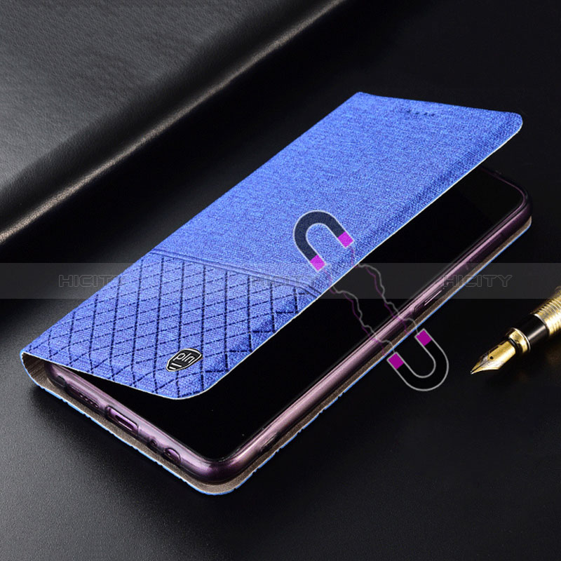 Coque Clapet Portefeuille Livre Tissu H12P pour Samsung Galaxy S24 5G Plus