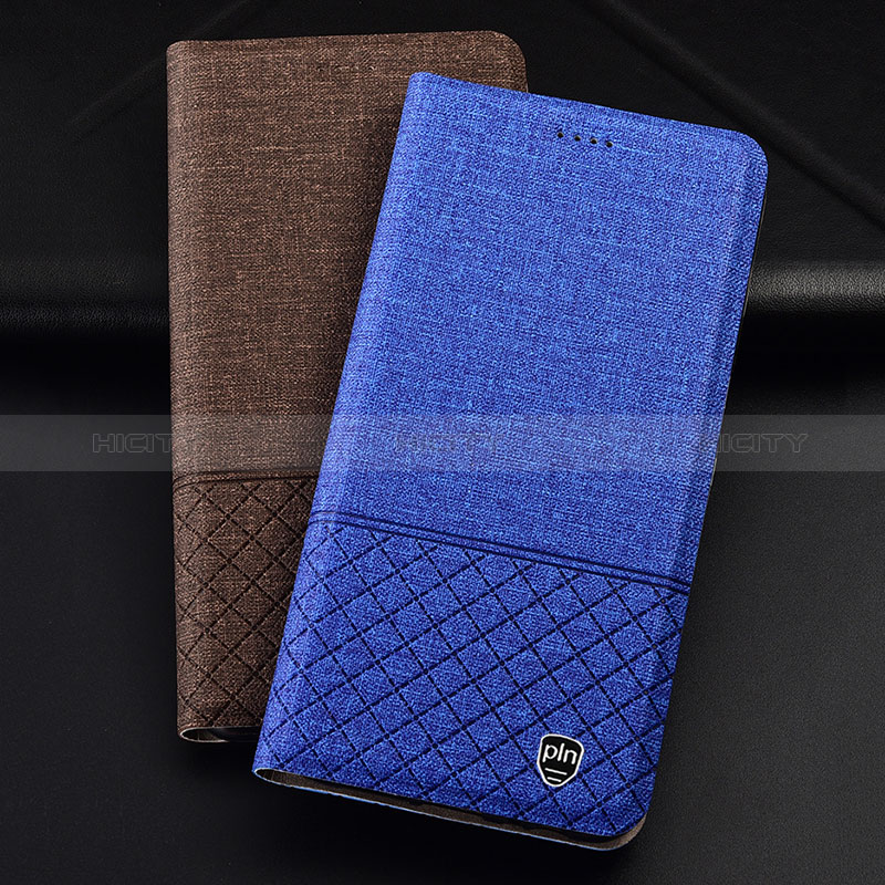 Coque Clapet Portefeuille Livre Tissu H12P pour Samsung Galaxy S24 5G Plus