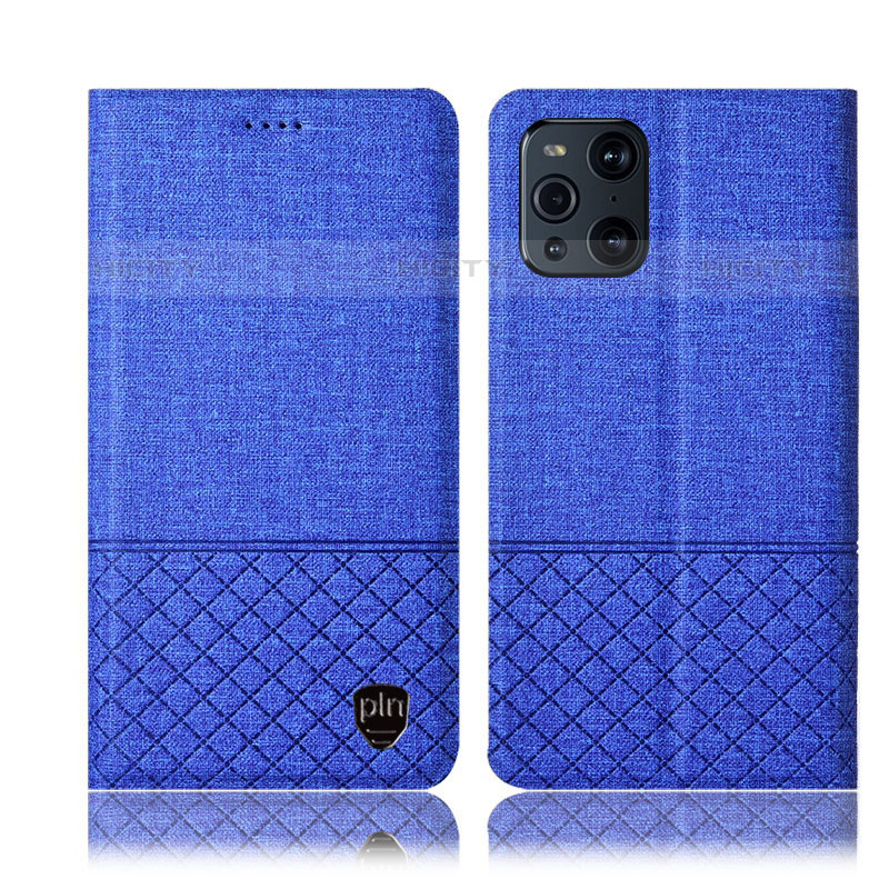 Coque Clapet Portefeuille Livre Tissu H13P pour Oppo Find X3 Pro 5G Plus