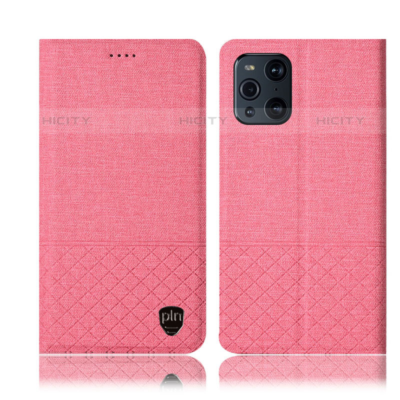 Coque Clapet Portefeuille Livre Tissu H13P pour Oppo Find X3 Pro 5G Plus