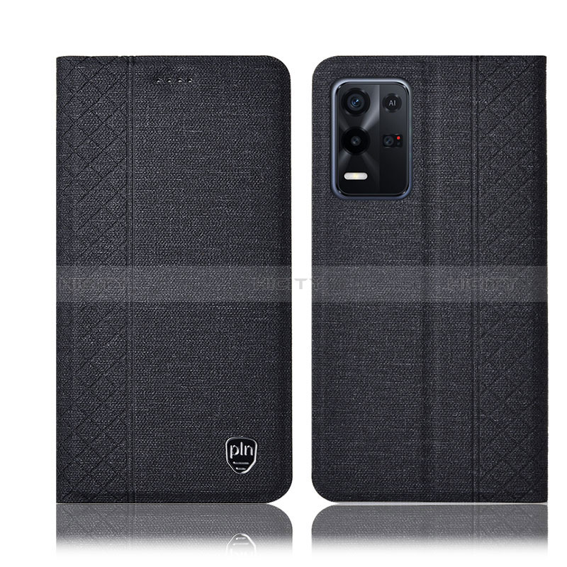 Coque Clapet Portefeuille Livre Tissu H13P pour Oppo K9X 5G Plus