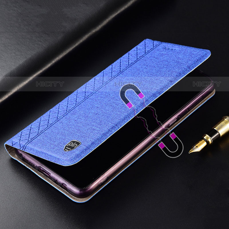 Coque Clapet Portefeuille Livre Tissu H13P pour Samsung Galaxy S21 FE 5G Plus