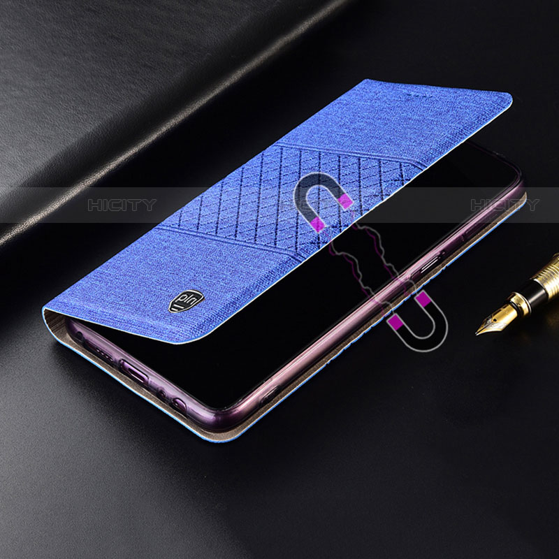 Coque Clapet Portefeuille Livre Tissu H13P pour Samsung Galaxy S21 Ultra 5G Plus