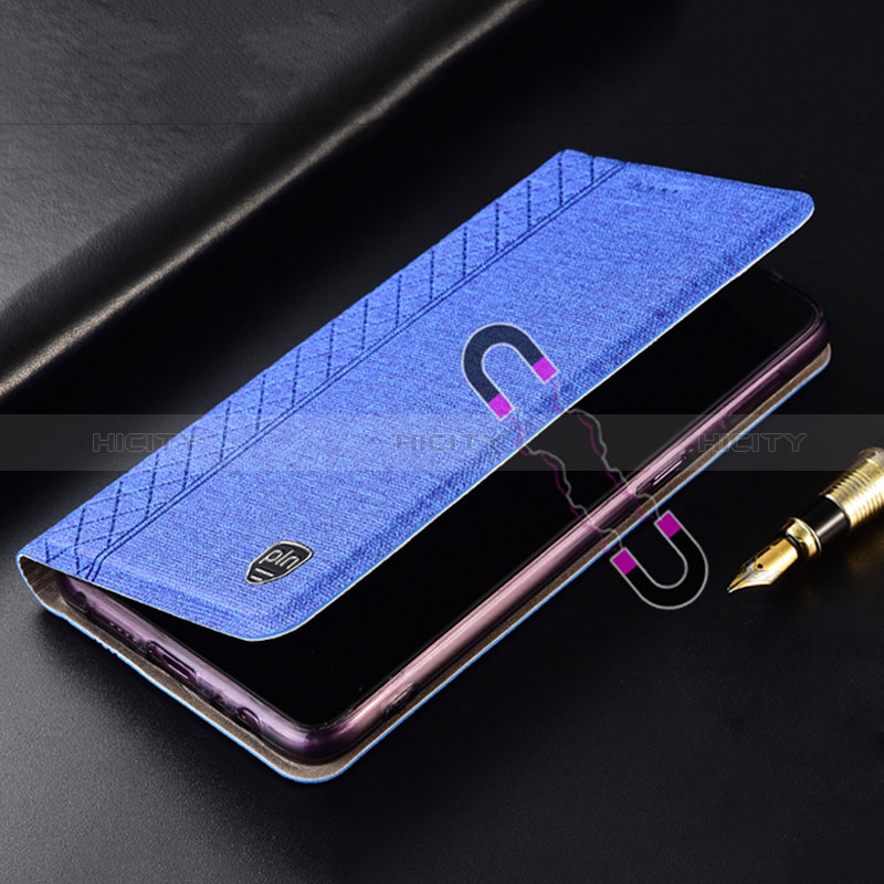 Coque Clapet Portefeuille Livre Tissu H13P pour Samsung Galaxy S24 5G Plus