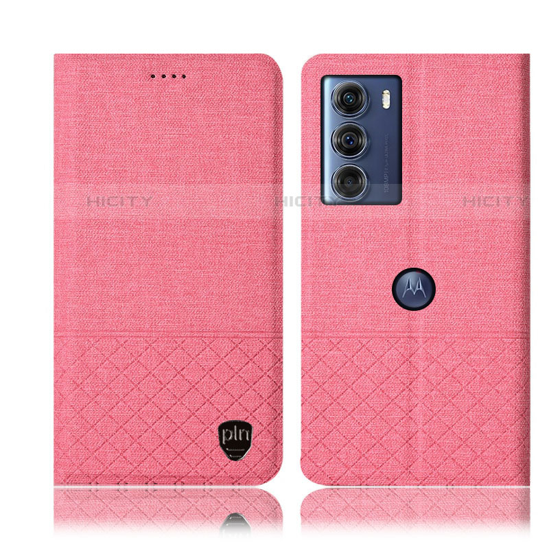 Coque Clapet Portefeuille Livre Tissu H14P pour Motorola Moto Edge S30 5G Rose Plus