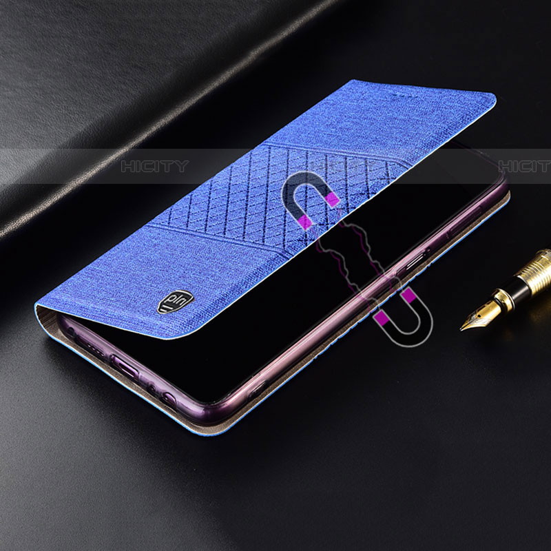Coque Clapet Portefeuille Livre Tissu H14P pour Samsung Galaxy A52 4G Plus